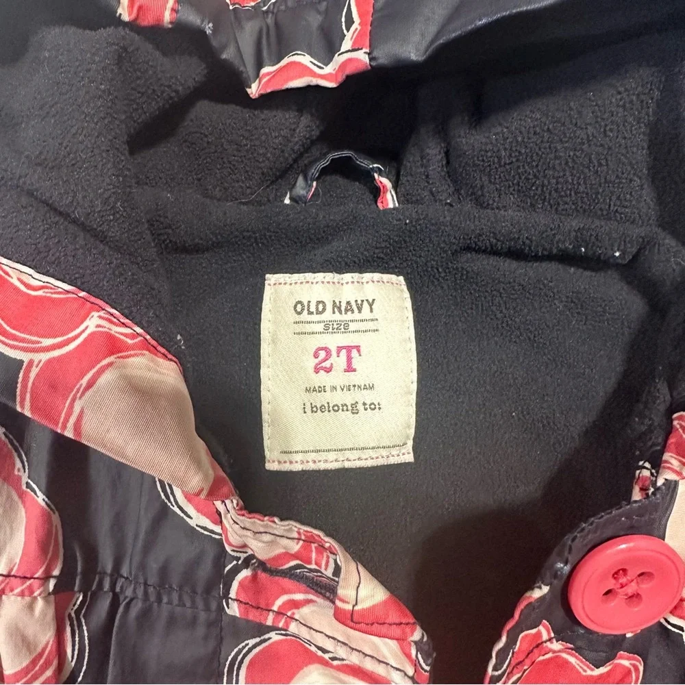 Old Navy floral rain jacket size 2T